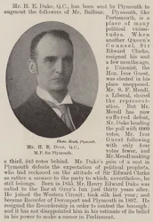 Il signor H E Duke, QC, MP per Plymouth