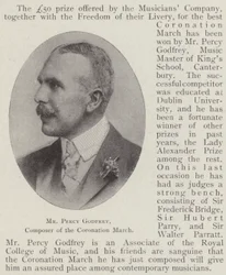 Il signor Percy Godfrey, compositore della Marcia dell