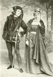 Mr R Mansfield e Miss B Cameron come Riccardo III e Lady Anne (incisione)