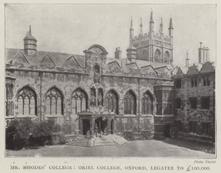 Il Collegio del Signor Rhodes, Oriel College, Oxford, Legatario di £100,000