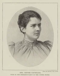 Mrs Grover Cleveland, moglie del Presidente eletto degli Stati Uniti