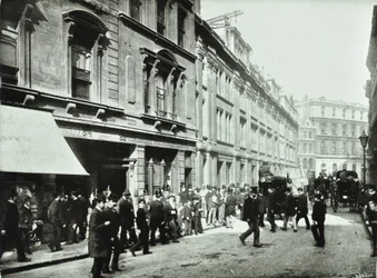Old Broad Street, ingresso alla Borsa, Città di Londra, 1890