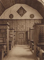 Oxford: Merton College, la biblioteca, estremità nord