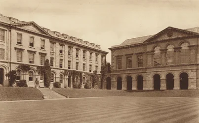 Oxford: Worcester College, La Biblioteca del diciottesimo secolo e il lato nord del Quadrangolo
