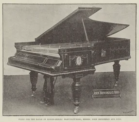 Pianoforte per il Rajah di Kooch-Behar, Produttori, Messers John Brinsmead and Sons