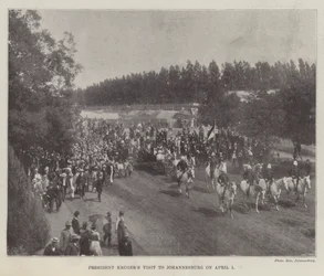 Visita del Presidente Kruger a Johannesburg il 1 aprile