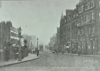 Putney Bridge: strada di accesso da Putney High Street, 1898