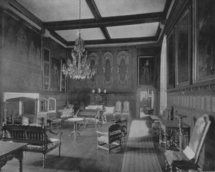 Stanza della Regina Elisabetta a Penshurst Place (foto in b/n)