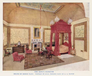 Casa delle bambole della Regina Maria: La camera del re