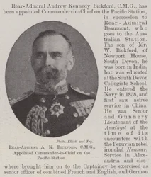 Il retroammiraglio A K Bickford, CMG, nominato Comandante in Capo della Stazione del Pacifico