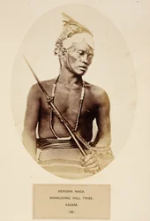 Rengma Naga, Tribù di Predoni delle Colline, Assam, da The People of India, di J. Forbes Watson, pubblicato nel 1868