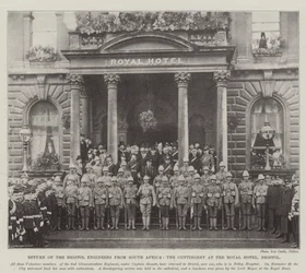 Il ritorno degli ingegneri di Bristol dal Sudafrica, il contingente al Royal Hotel, Bristol