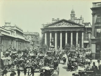 Royal Exchange, Threadneedle Street, Città di Londra, 1890