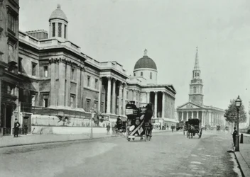 Saint Martin in the Fields e The National Gallery, Trafalgar Square: lato nord vista est, 1896