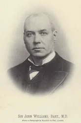 Sir John Williams, baronetto, MD (foto b/n)