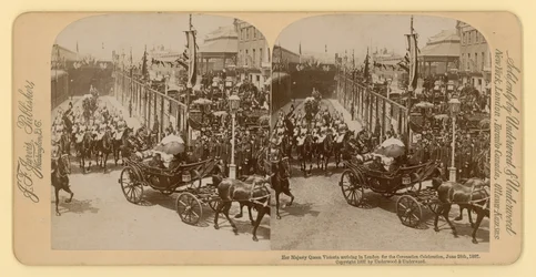 Stampa stereografica del Giubileo di Diamante della Regina Vittoria