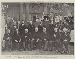 Il bazar presso la Royal United Service Institution, Whitehall, il comitato