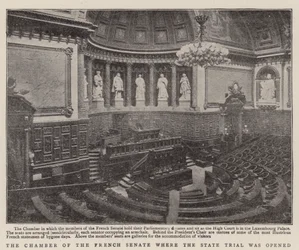 La camera del Senato francese dove è stato aperto il processo di stato