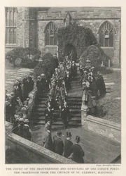 Il tribunale della fratellanza e del Guestling dei Cinque Porti, la processione dalla chiesa di San Clemente, Hastings