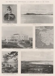 La dimostrazione navale francese a Mitylene, scene nell