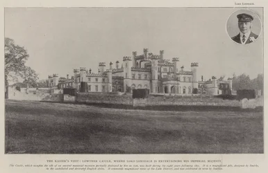 La visita del Kaiser, Castello di Lowther, dove Lord Lonsdale ospita Sua Maestà Imperiale