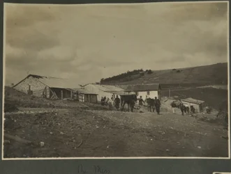 La mensa, probabilmente alla stazione di addestramento di Sound Ranging istituita nei Vosgi, 1915