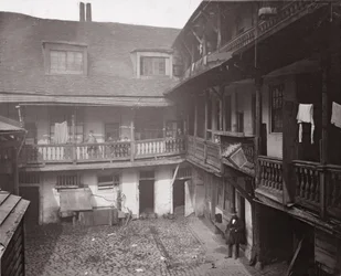 The Oxford Arms in Warwick Lane, 1875, da Historic London Buildings di Alfred e John Bool (f.1850-1900) e Henry Dixon (1820-92)