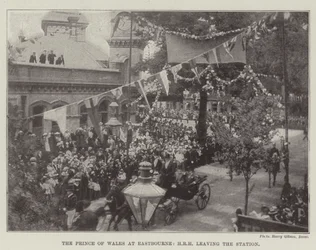 Il Principe di Galles a Eastbourne, Sua Altezza Reale che Lascia la Stazione