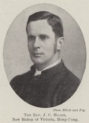 Il reverendo J C Hoare, nuovo vescovo di Victoria, Hong Kong
