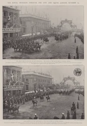 Il progresso reale attraverso la città e il sud di Londra, 25 ottobre