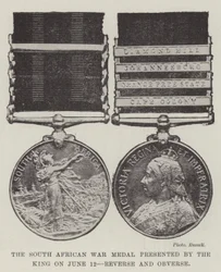 La medaglia della guerra sudafricana presentata dal Re il 12 giugno