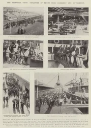 La crisi del Transvaal, partenza delle truppe da Aldershot e Southampton