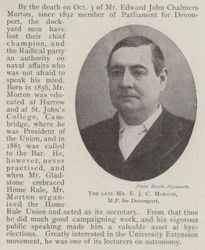 Il defunto signor E J C Morton, deputato per Devonport