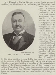 Il defunto Signor F D Barnes