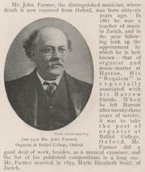 Il defunto signor John Farmer, organista al Balliol College, Oxford