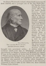 Il defunto Sir Henry Acland, bibliotecario Radcliffe, Oxford