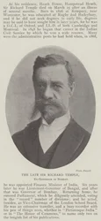 Il defunto Sir Richard Temple, ex governatore di Bombay
