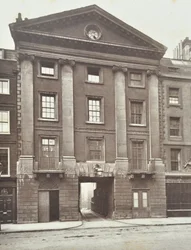 Vista della casa del cancello di Middle Temple, Londra, 1885