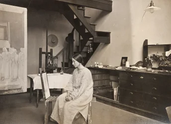Winifred Knights nel suo studio