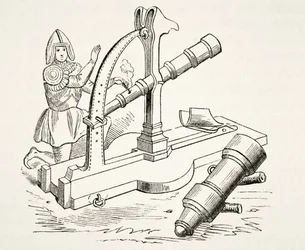 Un cannone del XV secolo, da The National and Domestic History of England di William Hickman Smith Aubrey, pubblicato a Londra, c.1890