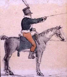 Un ragazzo soldato a cavallo, c.1820