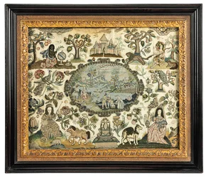 Un quadro di ricamo di Carlo II dell