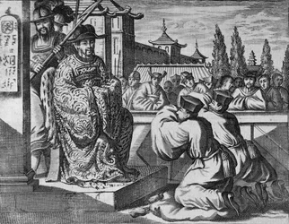 Un governatore provinciale cinese, illustrazione da una descrizione delle ambasciate in Cina, 1690