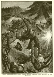 Alcuni proiettili a percussione comuni, passando attraverso la terra sciolta, esplosero nella fossa