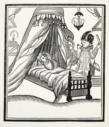 Un resoconto completo, vero e particolare, illustrazione da Chap-books of the Eighteenth Century di John Ashton, pub. 1882