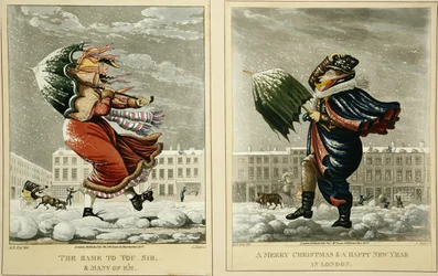 Buon Natale e Felice Anno Nuovo a Londra: E lo stesso a te, signore, e molti di loro, inciso da G. Hunt, 1827