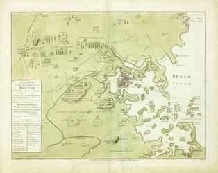 Piano della città e del porto di Boston e della zona circostante