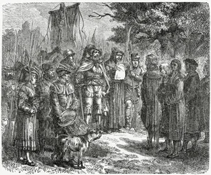 Un cavaliere rapinatore che esige tributi, 1882