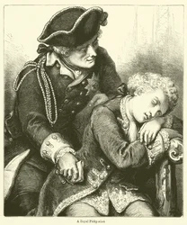 Un borseggiatore reale (incisione)