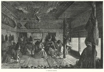 Una scuola tartara (incisione)